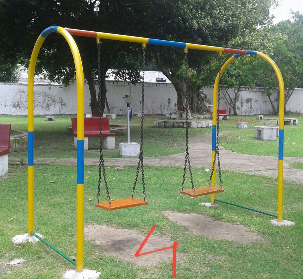 Garden Gazebo - Frp Pyramid Structure | Waterproof Brown Color Coated Finish