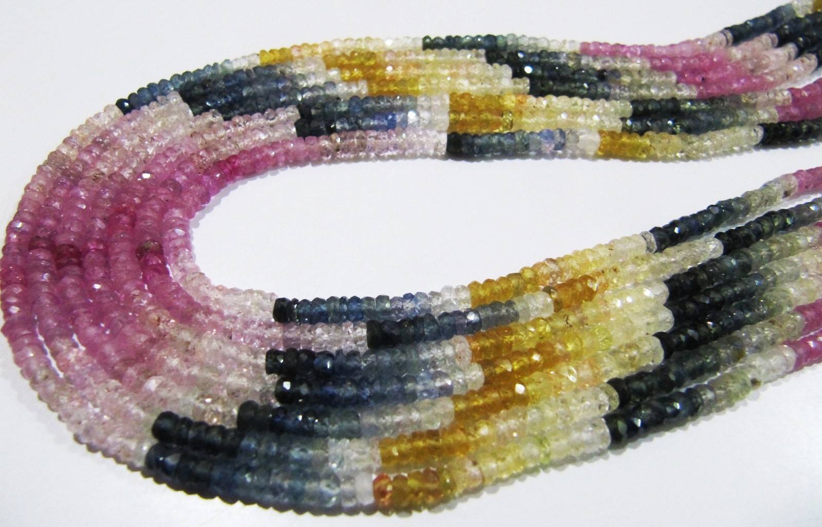 Stone Top Quality Multi Sapphire Rondelle Shape Size 3 Mm
