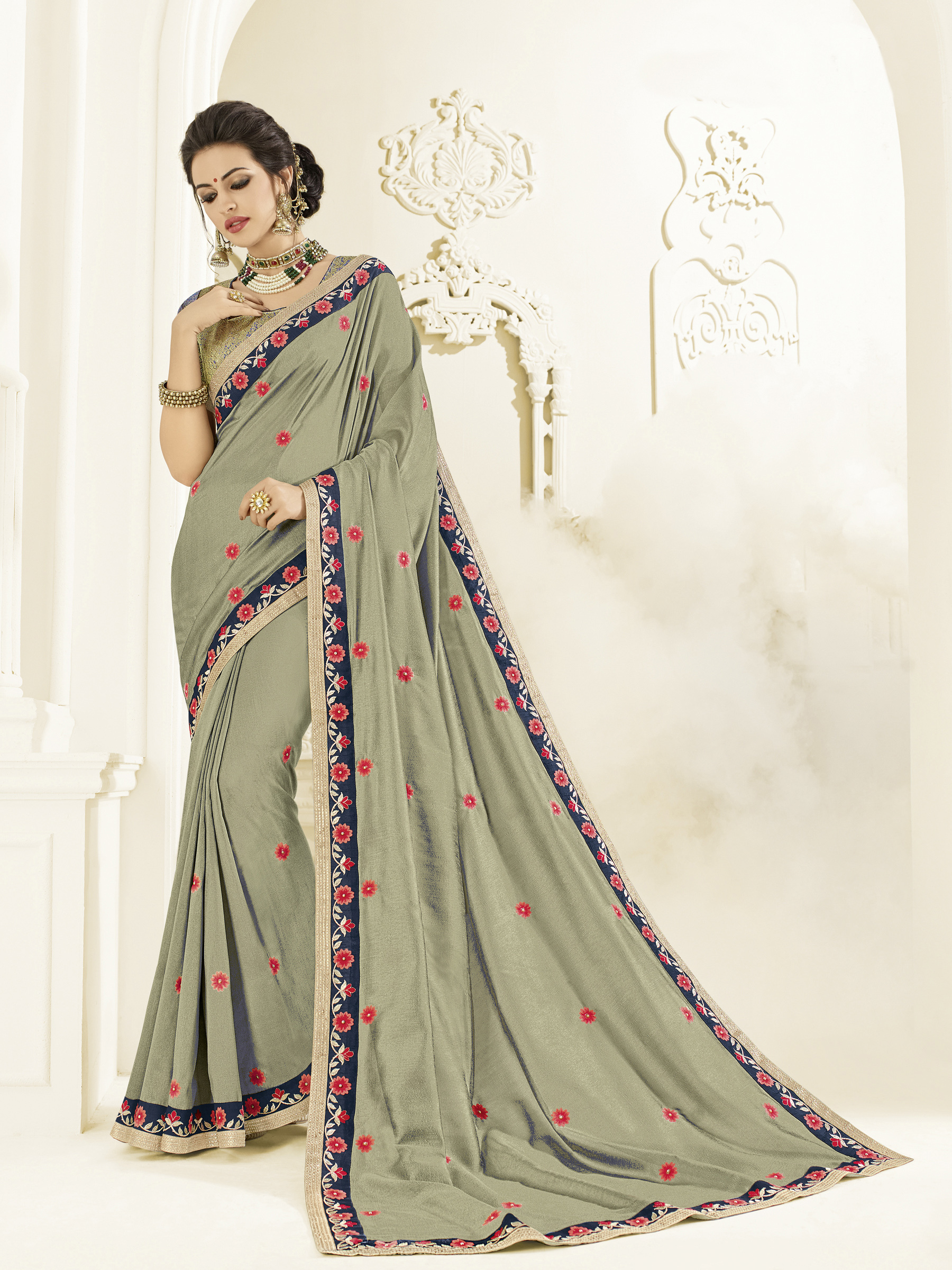 As Per Image Fancy Designer Sarees