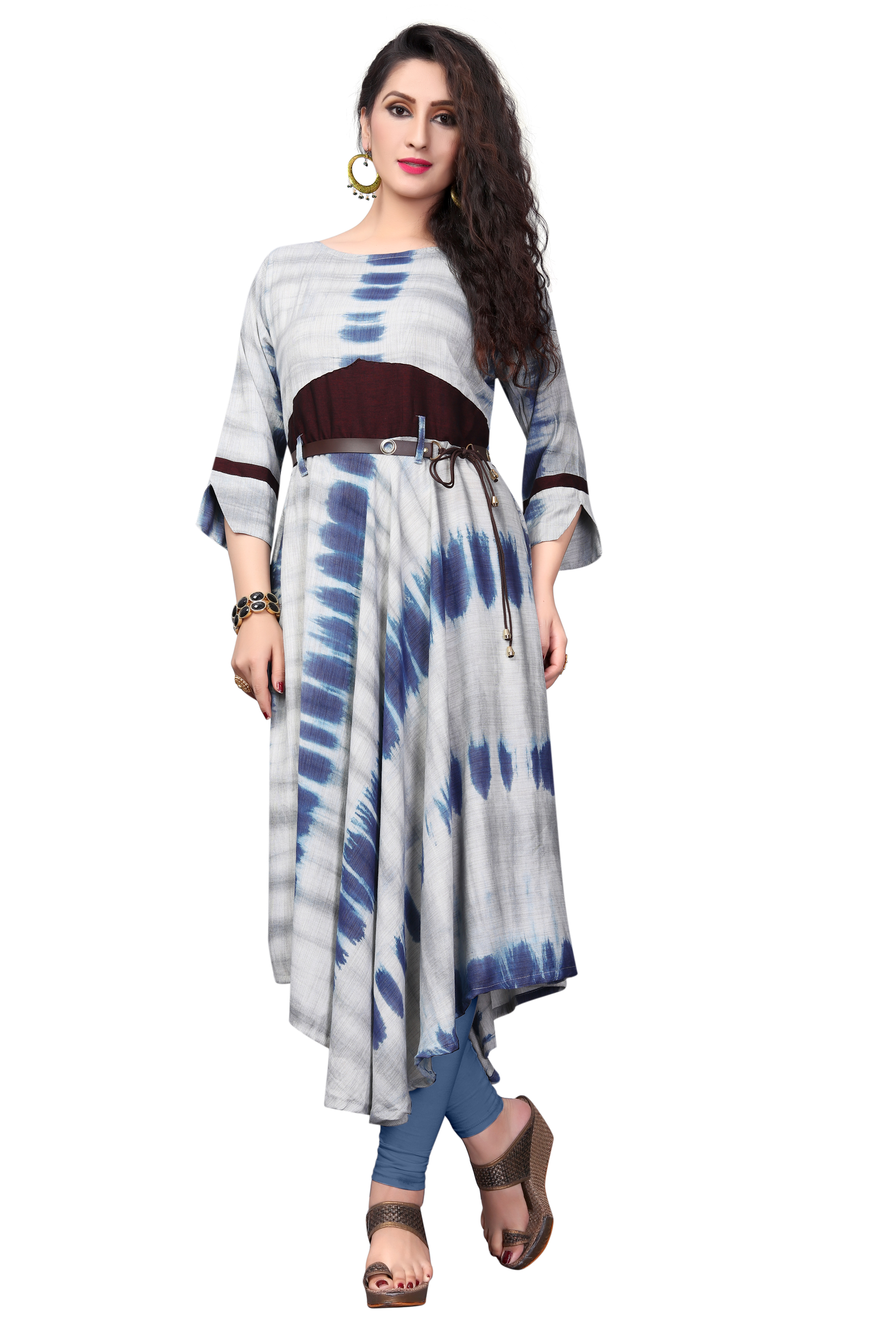 Ladies Rayon Designer Kurti - Bust Size 33 To 44 Inches, Length 40 To 49 Inches | Soft Texture, Eye-catchy Printed Pattern, 3-4th Sleeve Style