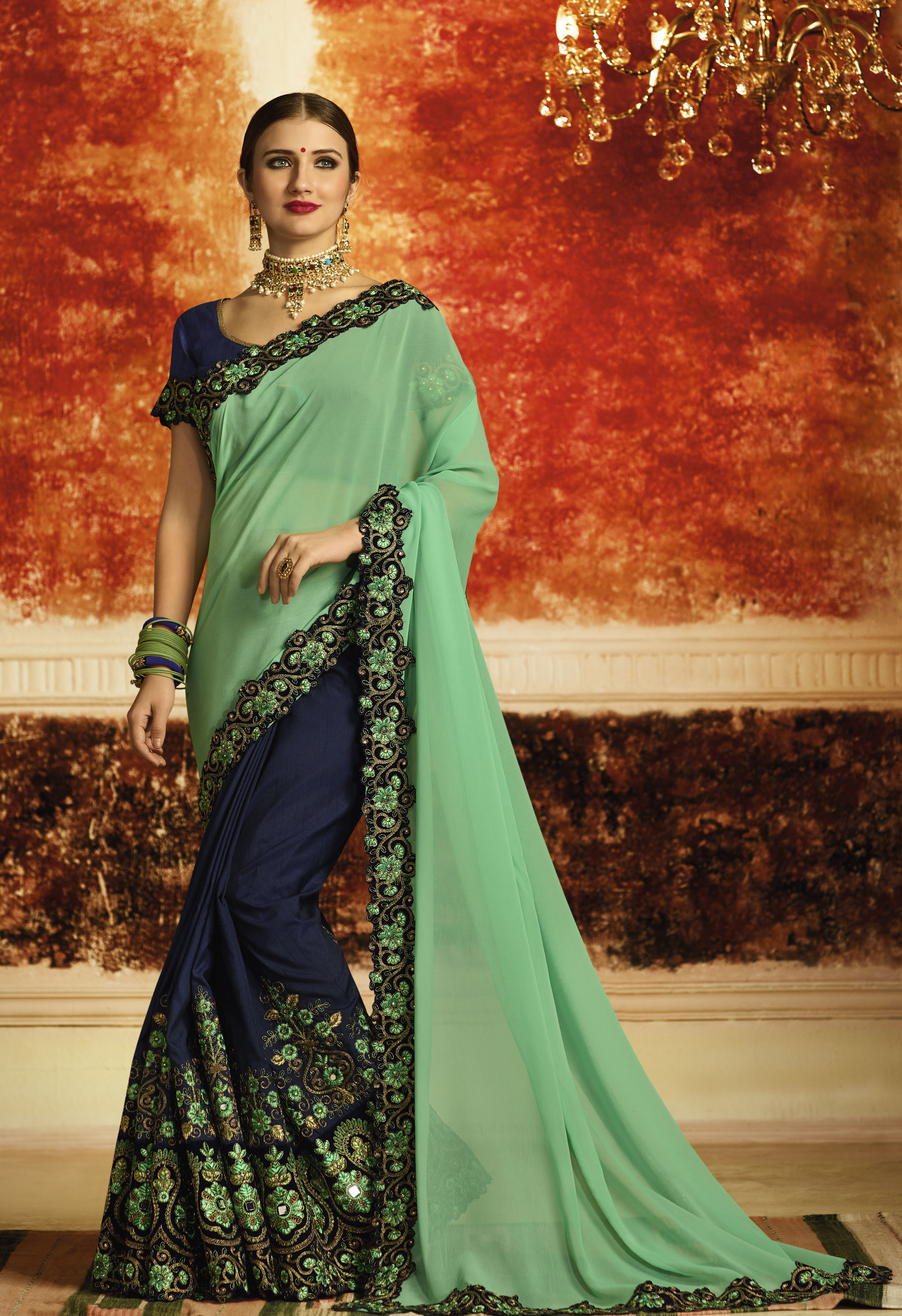 As Per Image Designer Handwork Saree