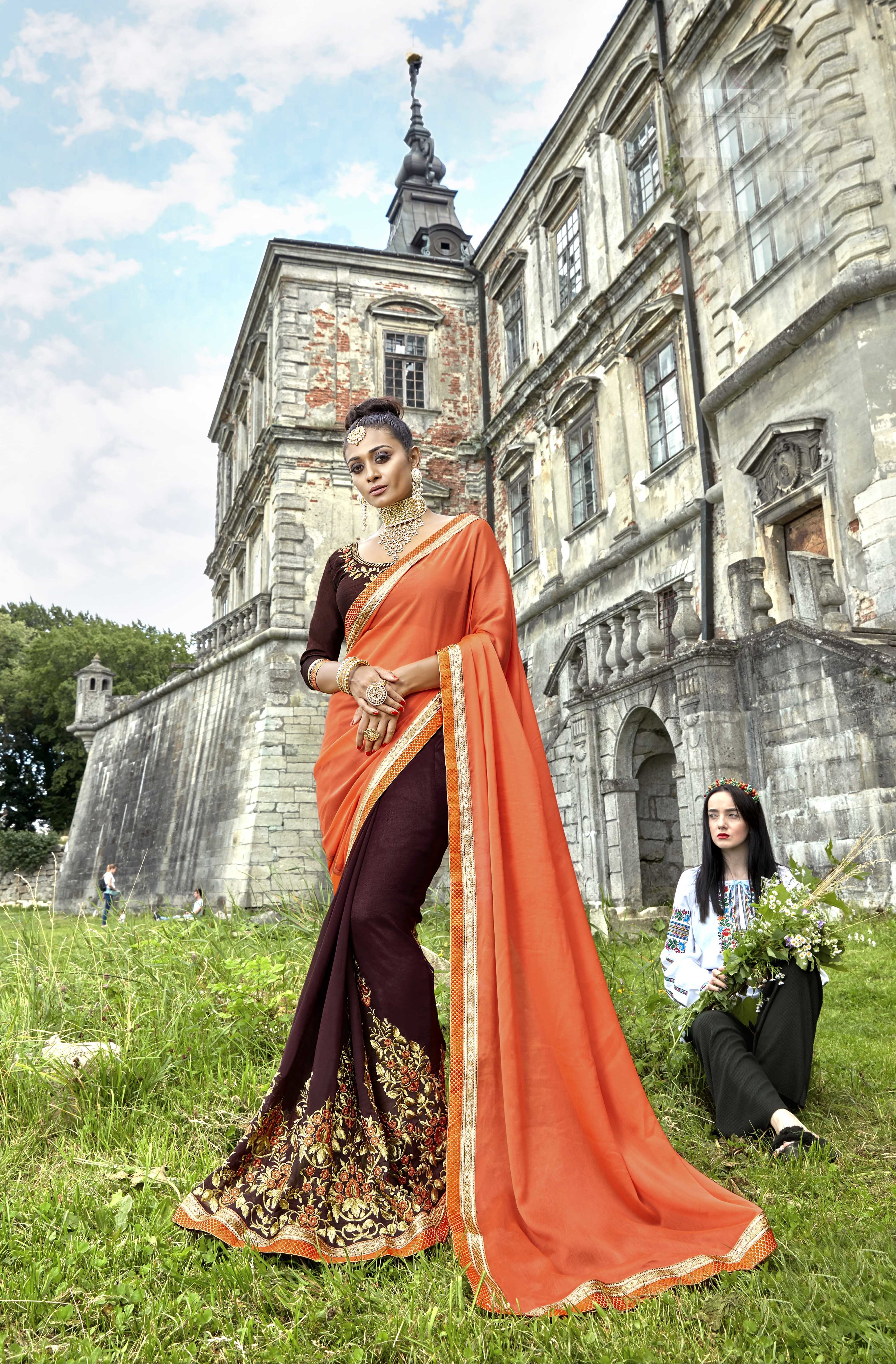 Fancy Georgette Saree - Embroidered Georgette, Ethnic Dress For All Seasons | Elegant Design With Detailed Work