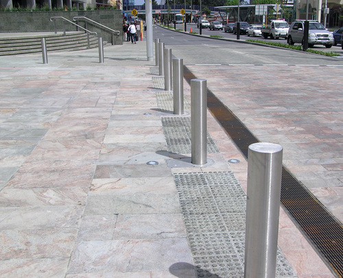 Sliver Retractable Bollards