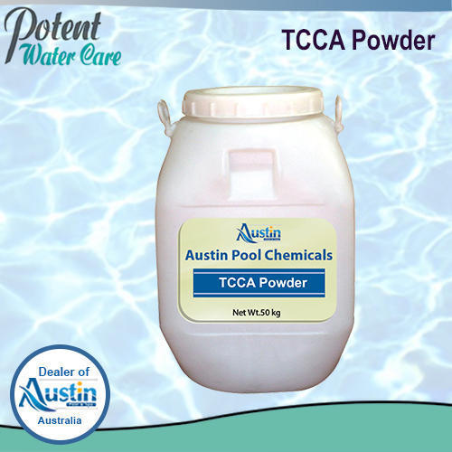 TCCA Powder - Chemical Name: Trichloroisocyanuric Acid, CAS No: 87-90-1, 90% Effective Chlorine | Ideal for Swimming Pool Water Treatment, 100% Purity, Available as Powder and Granules
