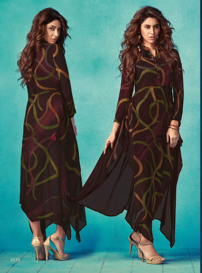 Georgette Fancy Long Gown Style Kurti