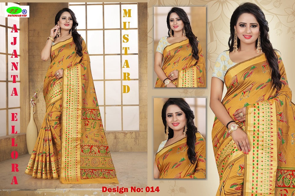 Fancy Silk Saree - 5.5 Mtr Length, 0.8 Mtr Blouse | Art Silk, Printed Pattern, Available In Black, Green, Orange, Blue, Pink, Yellow, Purple, Red