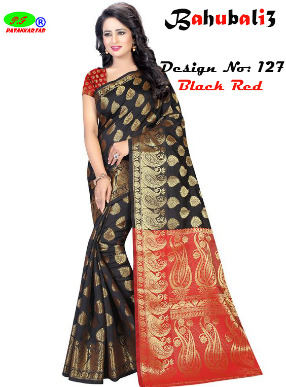 Blue Printed Saree Silk