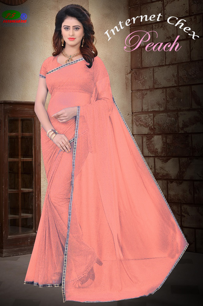 Fancy Polyster Saree With Lace - Cotton Silk, 5.5 Mtr Length, 0.8 Mtr Blouse, Colors: Blue, Pink, Black, Purple, Red, Green | Printed Pattern, Suitable For Rainy, Spring, Summer, Winter