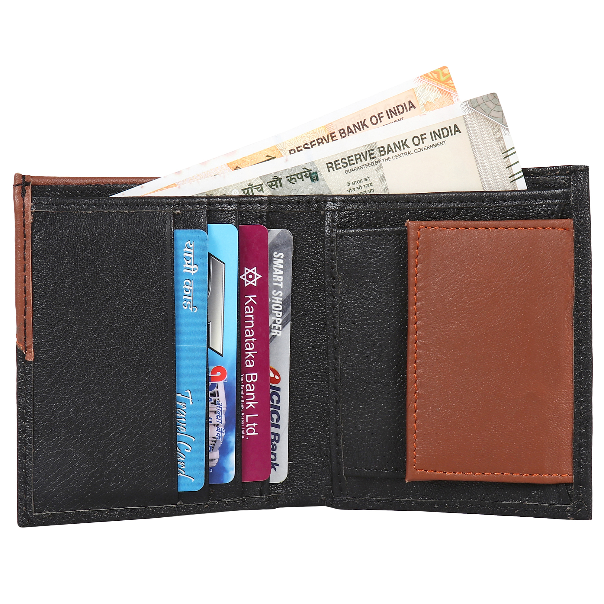 Men's Leather Black Wallet Design: Vertical