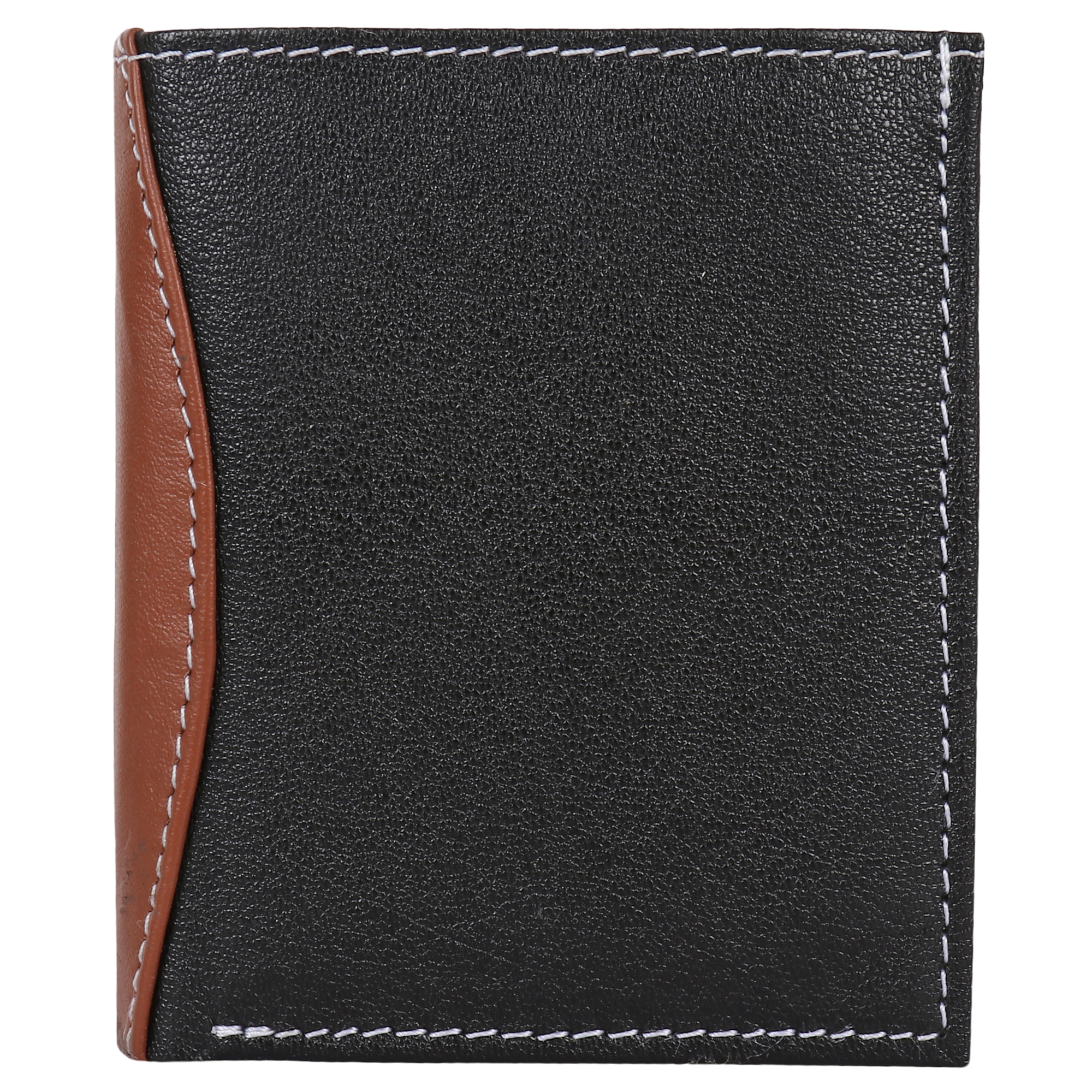 Men's Leather Black Wallet Design: Vertical