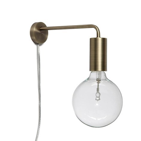 Brass Nook Pivoting Wall Sconce - Brass, 7"w X 24"l, Adjustable Arm, Plug-in Cord, Mid-century Style