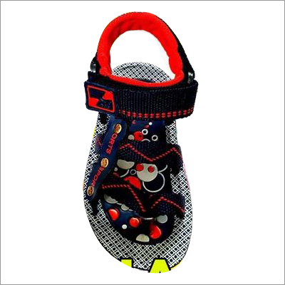 PVC Kids Sandal - PU Upper, PU Outsole, Water-Resistant, Available in Various Sizes and Colors | Non-Slippery Sole, Flap Closure, Cartoon Prints