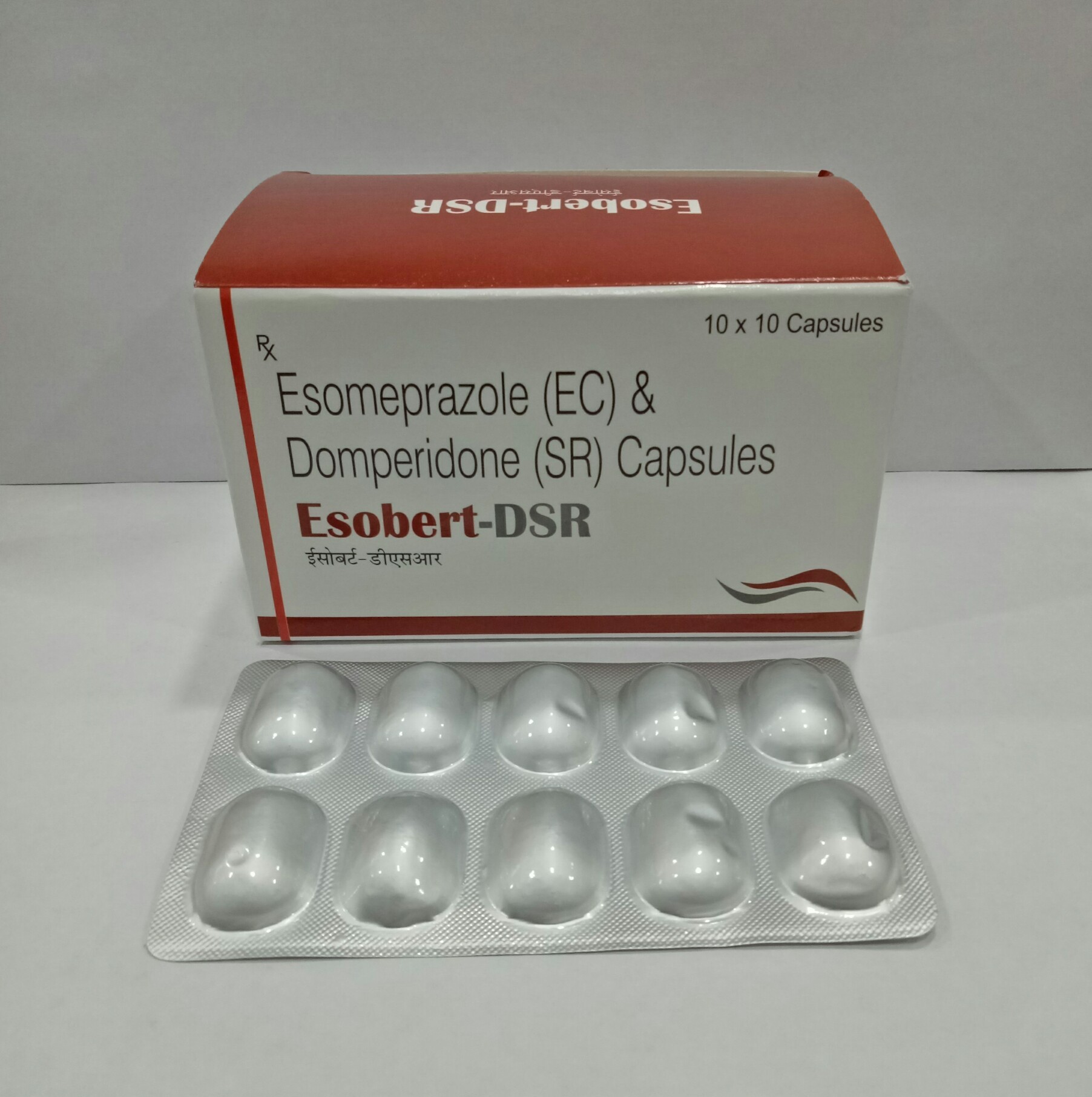 Esobert - Esomeprazole 40 Mg + Domperidone 30 Mg Sr Capsules | Gastric Ulcer Treatment, Oral Application, 100% Purity, For Adults