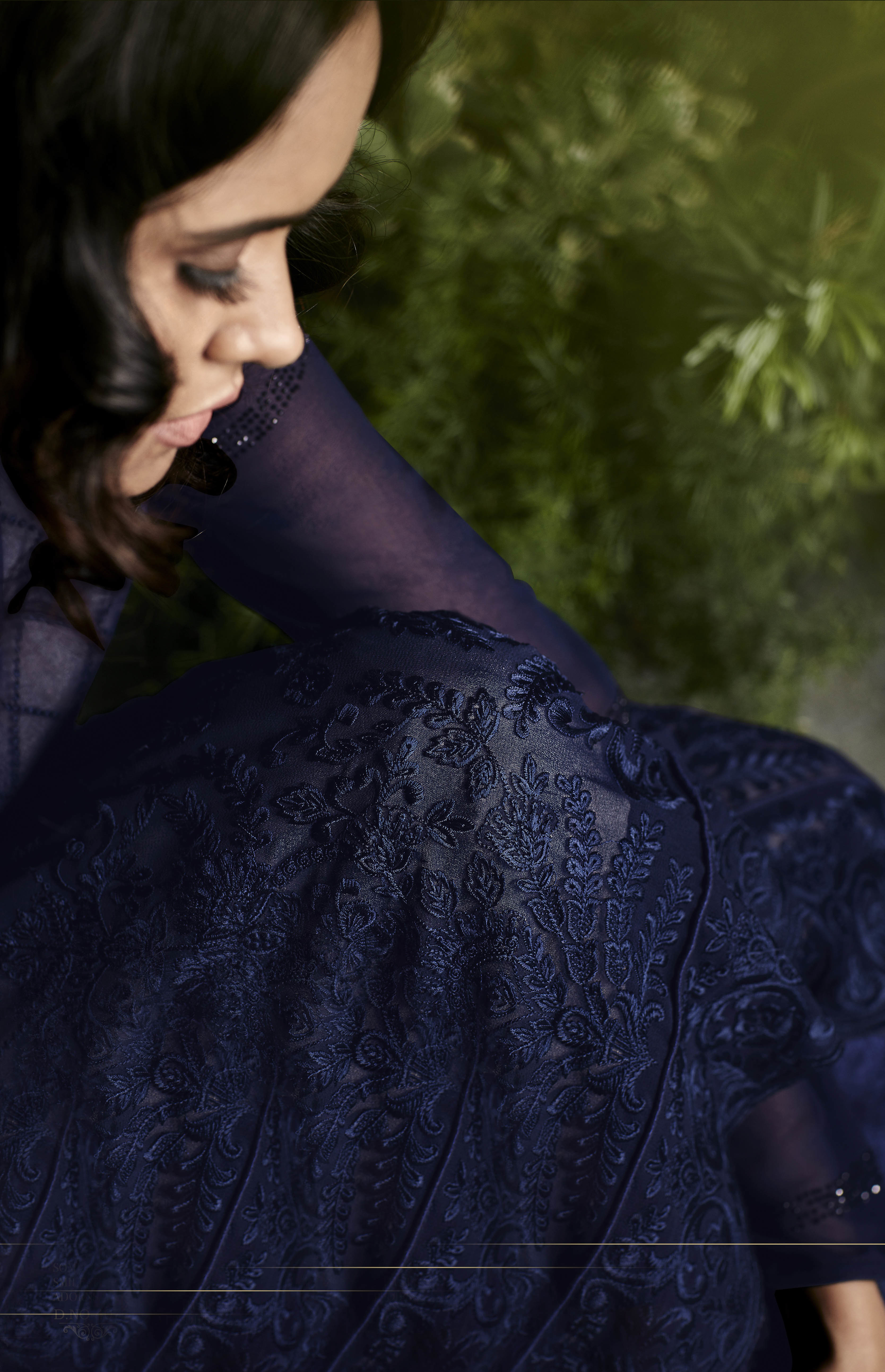 Georgette Silk Salwar Suit - Embroidered Design, Customized Size, Traditional Indian Ethnic Wear