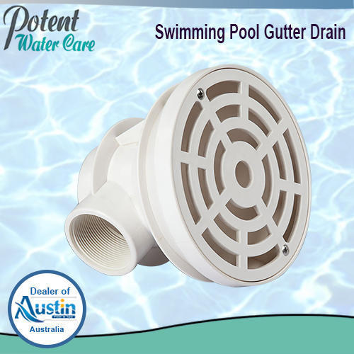 White Swimming Pool Gutter Drain