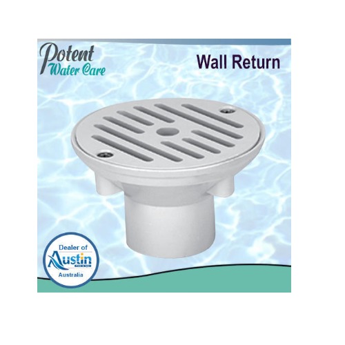 Wall Return - Plastic, 152 Pipe Dia, White, Round Shape | Swimming Pool Use, Warranty Included
