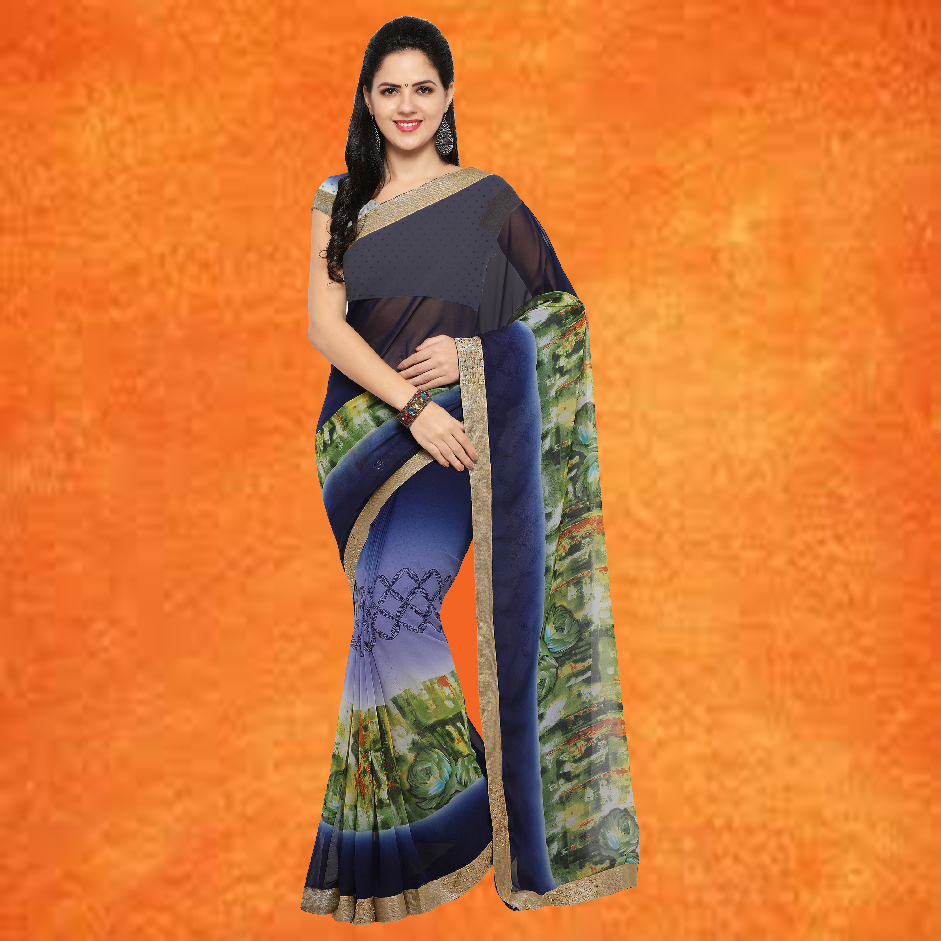 Spring Georgette Printed Saree