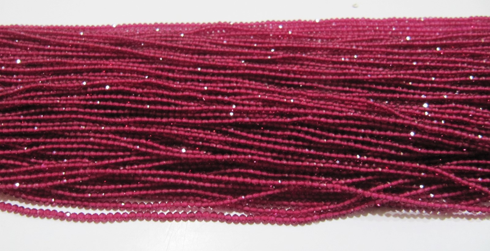 Red Aaa Quality Natural Ruby Lab Created Size 2mm Beads