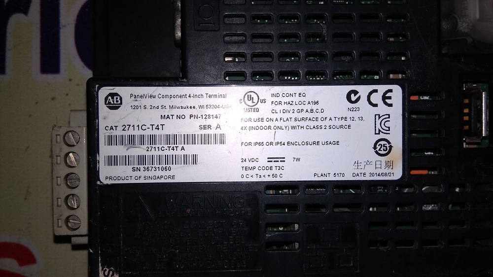 Allen Bradley Hmi Cat2711c-t4t