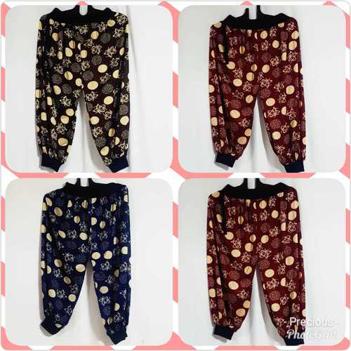 Harem Pants - Satin Fabric, Regular Fit, Eye-Catching Printed Designs in Black, White, Orange, Beige, Blue, Pink, Green, Yellow | Stretchable & Comfortable