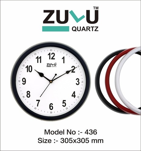 Black Round Wall Clock Gender: Unisex