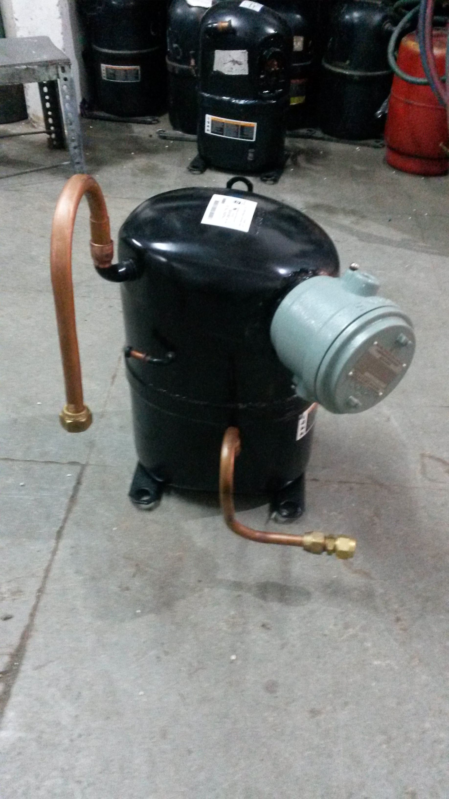 Compressor With Flame Proof Terminal Cover - Color: Black