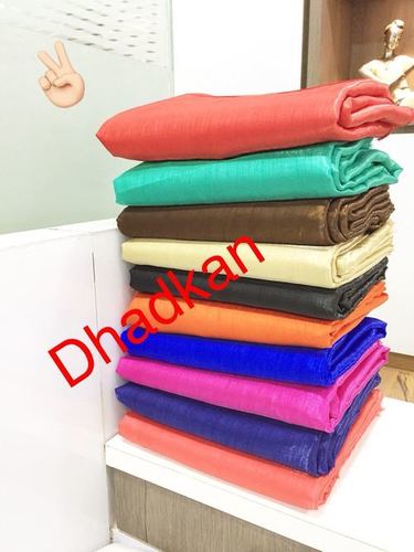 Dhadkan - Silk Fabric, Multi-Color, Dyed Texture | Lightweight, Washable, Shiny