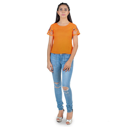 Hand Embroidered Orange Tunic