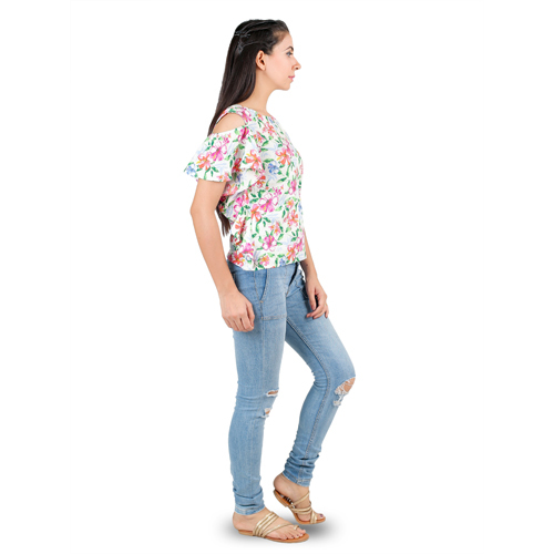 Printed White Top