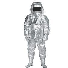 Fire Suit - Aluminized Fiber, 6 lbs | Silver Color, Male Design