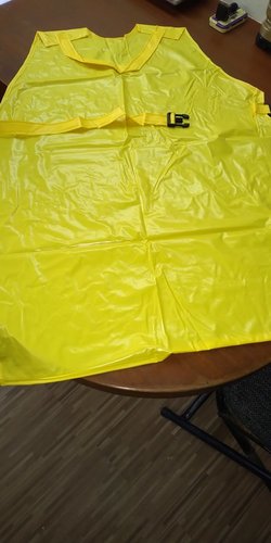PVC Apron with Adjustable Belt Size 24" x 36" - PVC Material, Yellow Color | Waterproof Design, Neck Strap, Buckled Back Strap, Ideal for Chemical Use