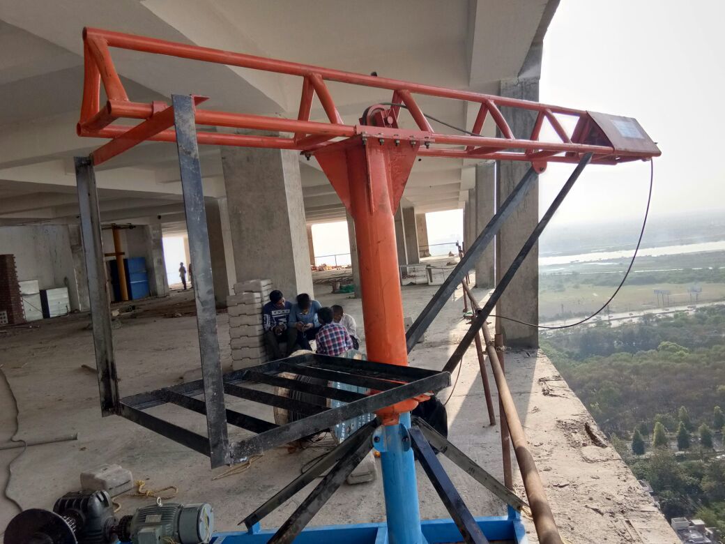 Monkey Lift Machine - Hoist Mount, 10 Ft Boom Length, 360-degree Movement | Material Hoist, 500 Kg Capacity, 7.5 Hp Motor, 1-year Warranty