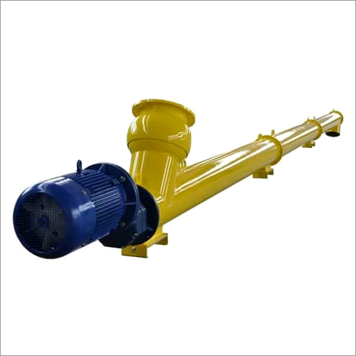 Cement Screw Conveyor - Carbon Steel, Vertical Orientation, Yellow Color | 8kW Power, 60 Tons Capacity, Horizontal and Spiral Type