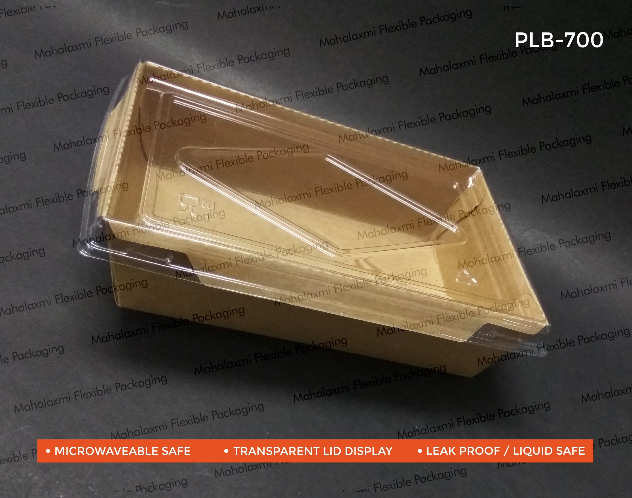 Biodegradable Packaging - 330 Gsm Coated Kraft, 500-1000ml Brown Craft Paper Tray | Microwave Safe, Liquid Safe