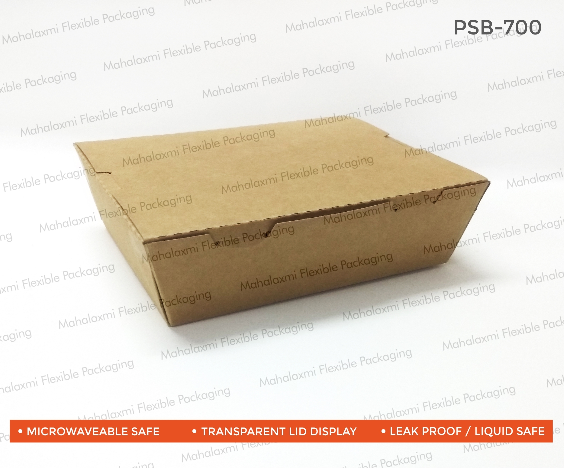 Biodegradable Packaging - 330 Gsm Coated Kraft, 500-1000ml Brown Craft Paper Tray | Microwave Safe, Liquid Safe