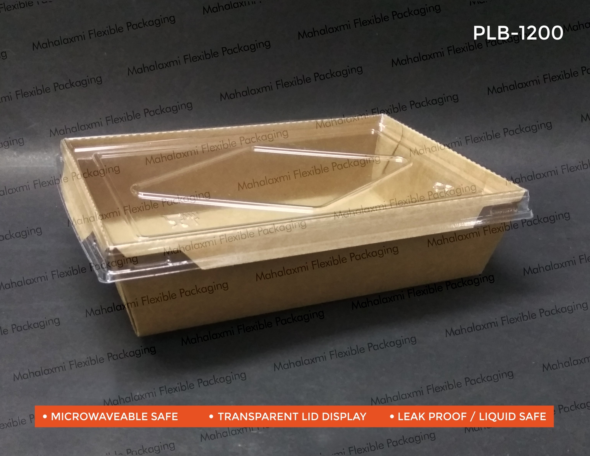 Biodegradable Packaging - 330 Gsm Coated Kraft, 500-1000ml Brown Craft Paper Tray | Microwave Safe, Liquid Safe