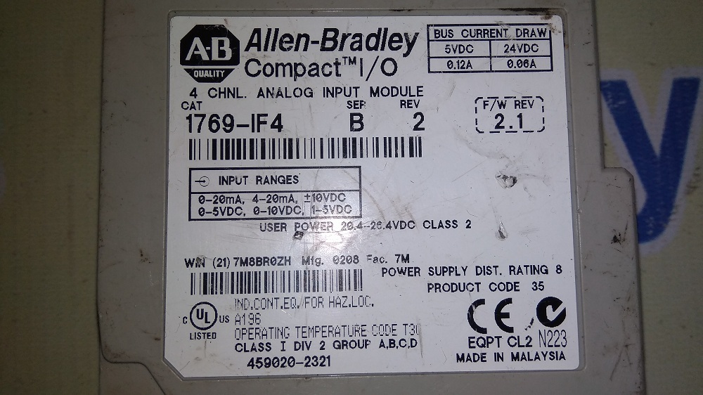 Allen Bradley Analog Input Module