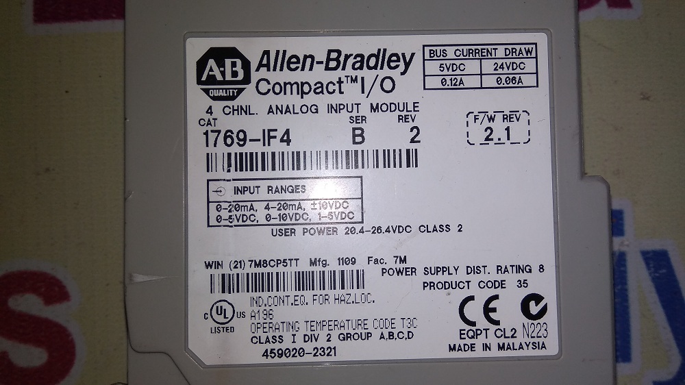 Allen Bradley Analog Input Module