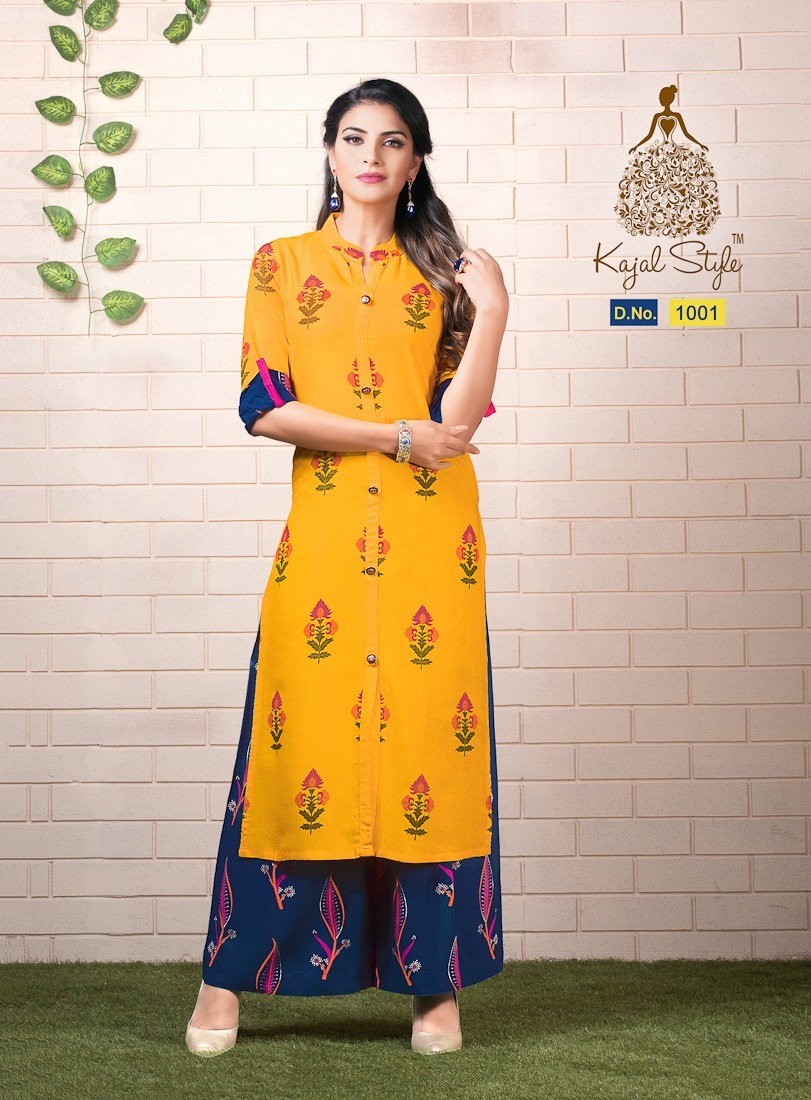 Kurti With Plazo Design Decoration Material: Cloths