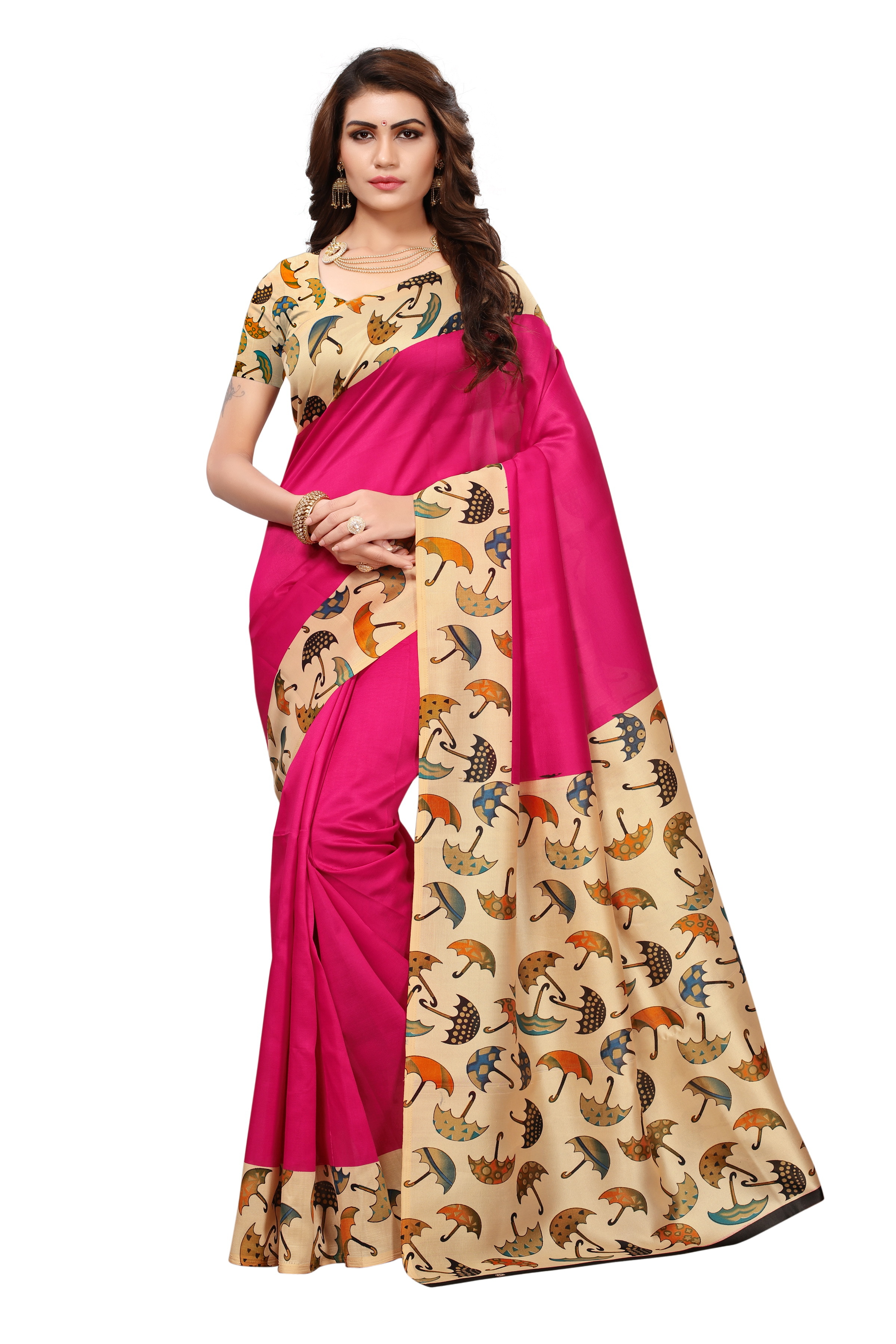 Mysore Silk Saree - 5.5 Mtr Length, 0.8 Mtr Blouse | Black, Green, Red Colors, Printed Pattern, Suitable For Rainy, Spring, Summer, Winter Seasons