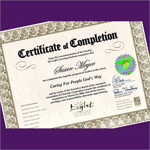Education Certificate Hologram