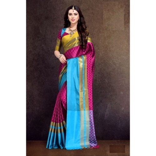 Zari Work Designer Cotton Silk Saree