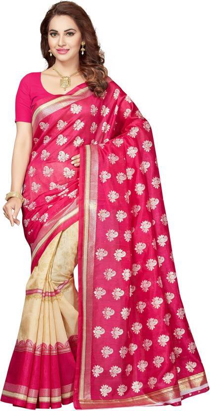 Designer Cotton Silk Saree - 5.5 Mtr Length 0.8 Mtr Blouse | Multi-colour Printed Fabric Ideal For Rainy Spring Summer & Winter Seasons
