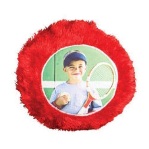 Single Side Circle Fur Cushion
