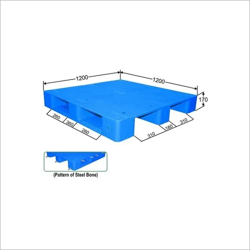 Black And Blue Injection Moulded Storage Pallet