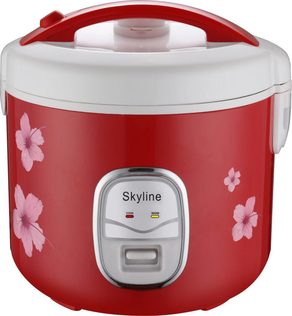 Rice Cooker - 1l Capacity, 400w Power, Blue And White Plastic | Includes Measuring Cup, Rice Paddle, And Extra Food Steamer