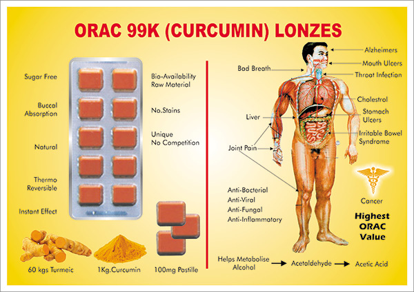 Orac-99k Turmeric Lozenges Age Group: Suitable For All Ages