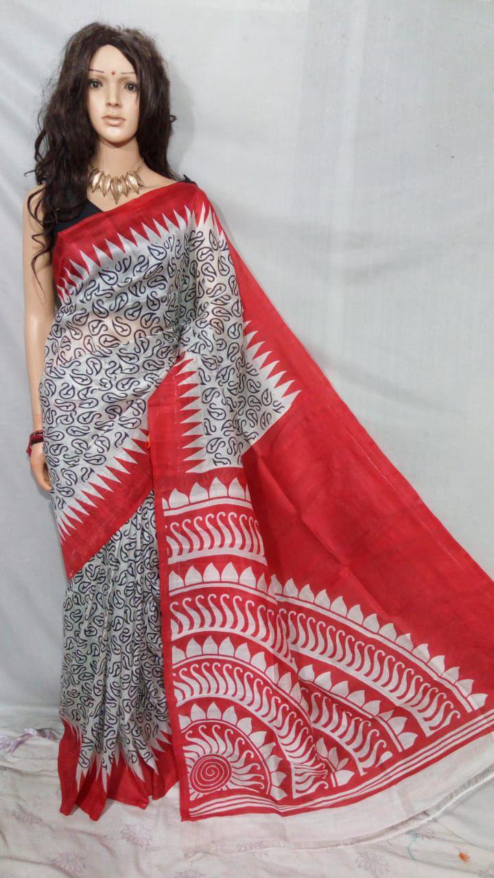 Multi Color Mursidabad Silk