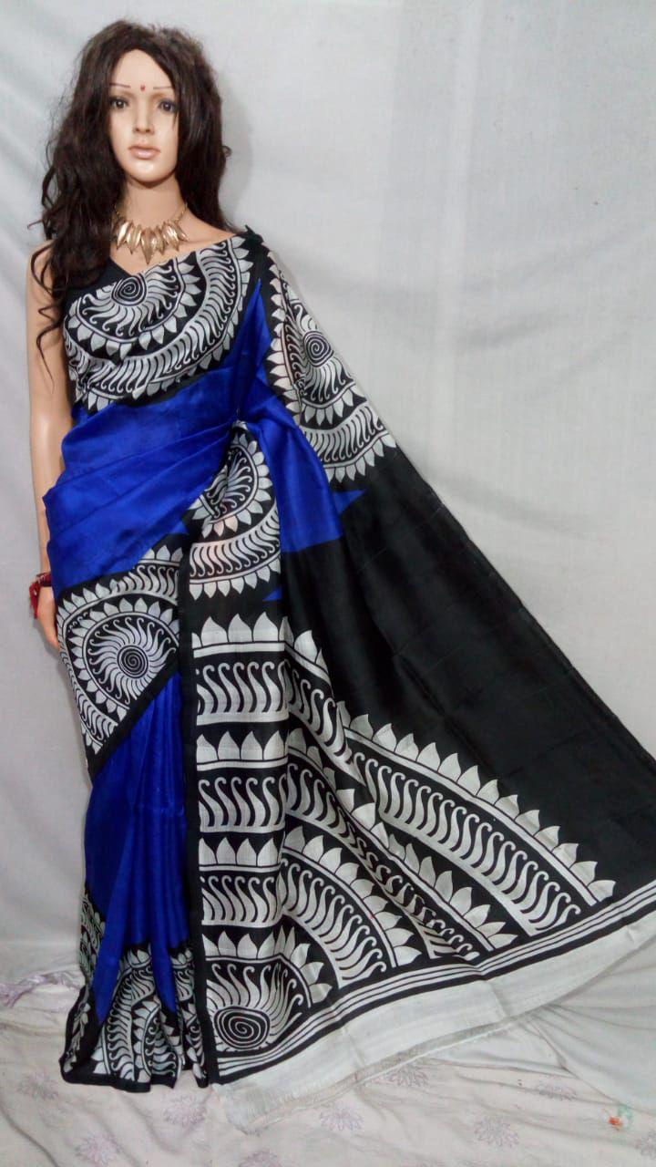 Multi Color Mursidabad Silk
