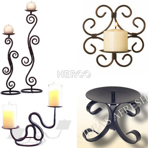Wrought Iron Candle Holders